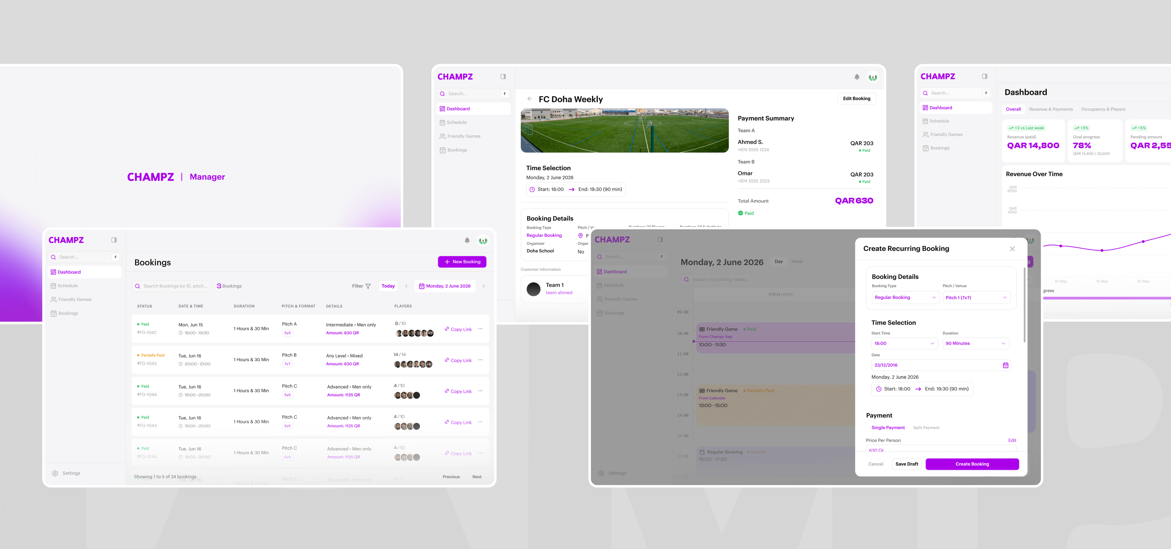 Champz manager web dashboard